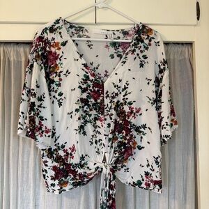 LUQ Rhee tie-front top